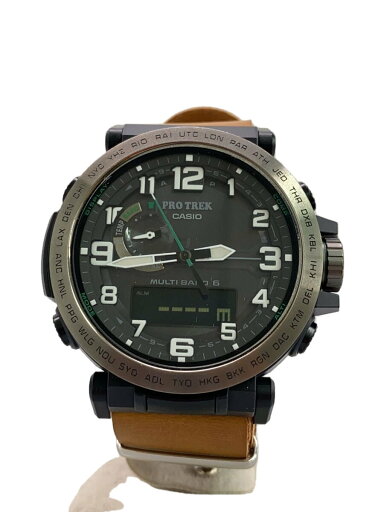 【中古】CASIO◆ソーラー腕時計・PROTREK/デジアナ/BLK/BRW【服飾雑貨他】 【中古】CASIO◆ソーラー腕時計・PROTREK/デジアナ/BLK/BRW【服飾雑貨他】