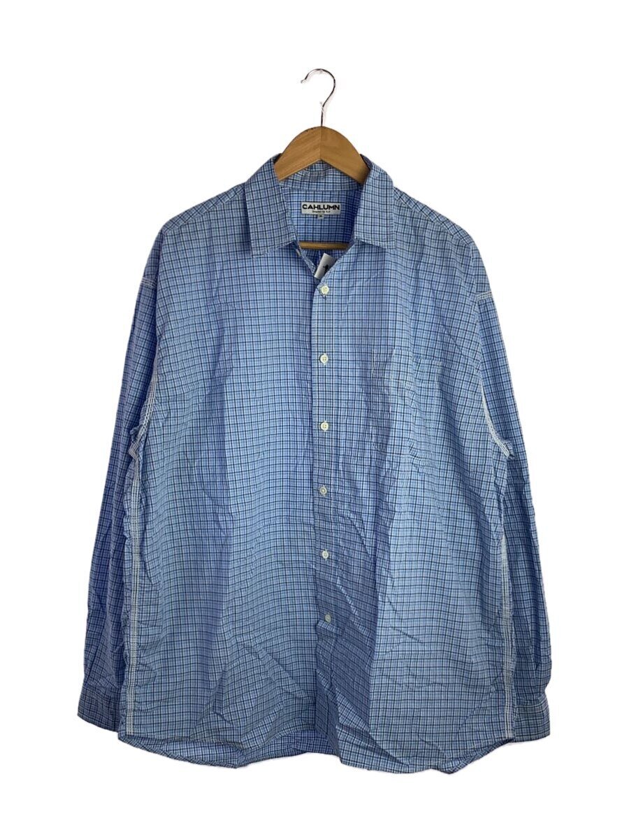 CAHLUMN◆Magazine Pocket Chain Stitch Shirt/XL/コットン/BLU/1001390900011//