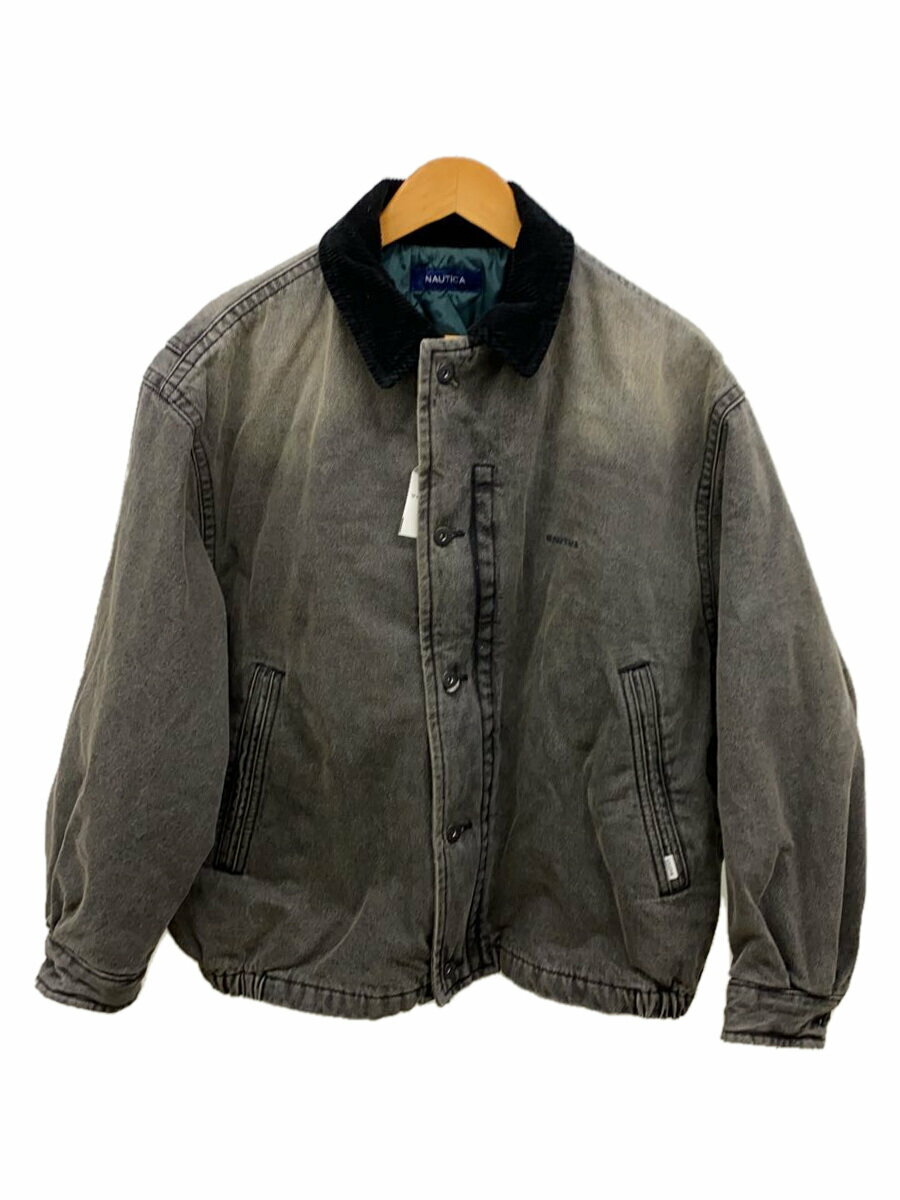 【中古】NAUTICA◆ブルゾン/M/コットン/GRY/233-1422【メンズウェア】