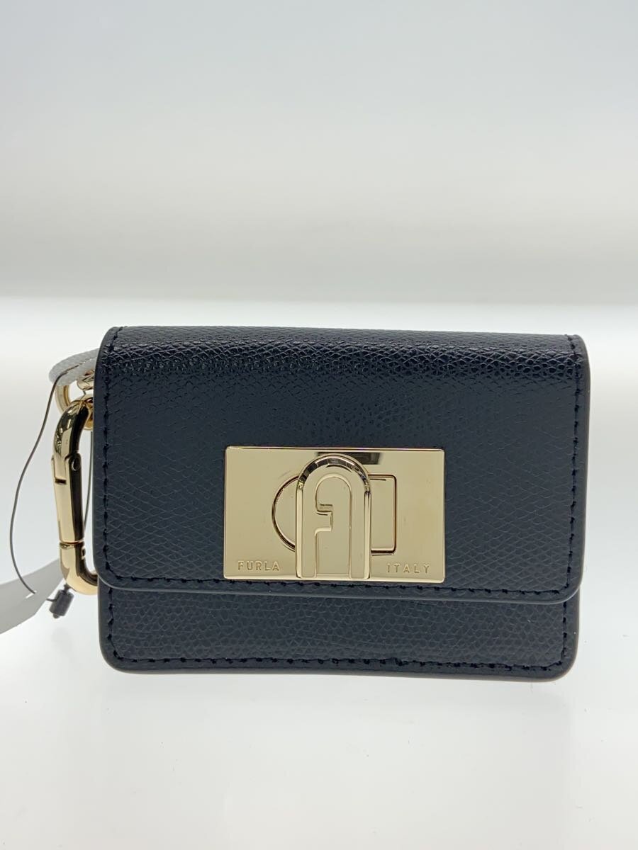 【中古】FURLA◆キーケース/レザー/BL