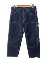 【中古】Supreme◆DOUBLE KNEE PAINTER PANT/ボトム/34/コットン/BLK/黒/パンツ【メンズウェア】