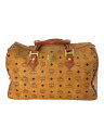 【中古】MCM◆ボストンバッグ/レザー/BRW/総柄【バッグ】