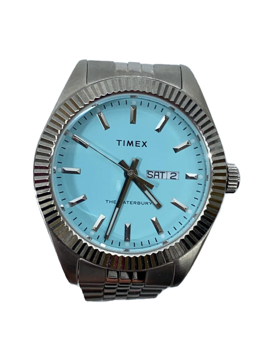 【中古】TIMEX◆Waterbury Legacy/クォーツ/BLU/SLV/TW2V18200【服飾雑貨他】