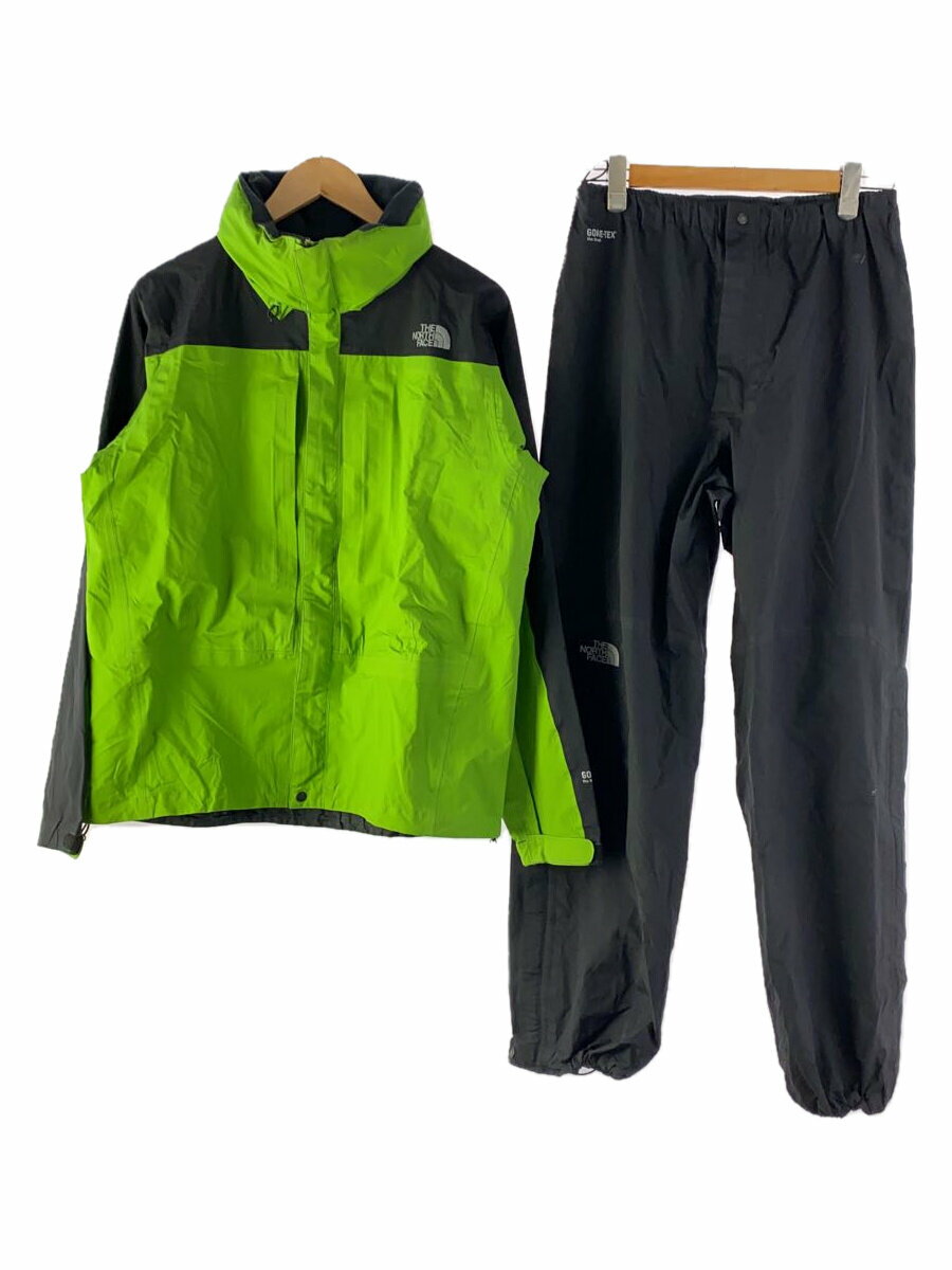 【中古】THE NORTH FACE◆RAINTEX PLASMA_レインテックスプラズマ/XL/ゴアテックス/グリーン【メンズウェア】