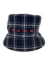 【中古】MARNI◆マルニ/バケットハット/L/コットン/ブラック/チェック/メンズ/CLZC0110S0【服飾雑貨他】