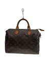 【中古】LOUIS VUITTON◆1)スピーディ25_モノグラム・キャンバス_BRW/PVC/BRW【バッグ】