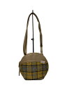 【中古】HARRIS TWEED◆ショルダーバッグ/ウール/YLW/チェック【バッグ】