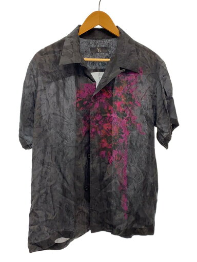 【中古】Y’s◆CUPRO/LAWN FLOWER&ASPHALT PRINT SHIRT/1/BLK/総柄/YP-B14-218【レディースウェア】 【中古】Y’s◆CUPRO/LAWN FLOWER&ASPHALT PRINT SHIRT/1/BLK/総柄/YP-B14-218【レディースウェア】
