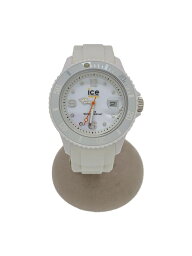 【中古】ice watch◆アイスウォッチ/クォーツ腕時計/アナログ/ラバー/WHT/WHT/SI.WE.U.S.09【服飾雑貨他】