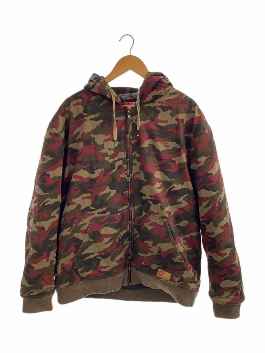 【中古】SOUTH POLE◆フーディブルゾン/XXL/--/GRN/カモフラ【メンズウェア】