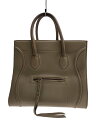 【中古】CELINE◆ラゲージファントムショッパー/トートバッグ/レザー/BEG【バッグ】