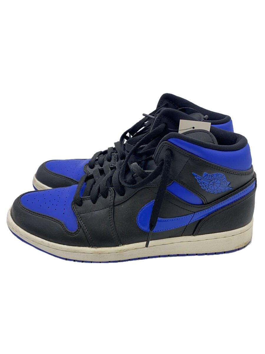 NIKE◆AIR JORDAN 1 MID/エアジョーダン 1 ミッド/ブラック/554724-068/27cm/BLK
