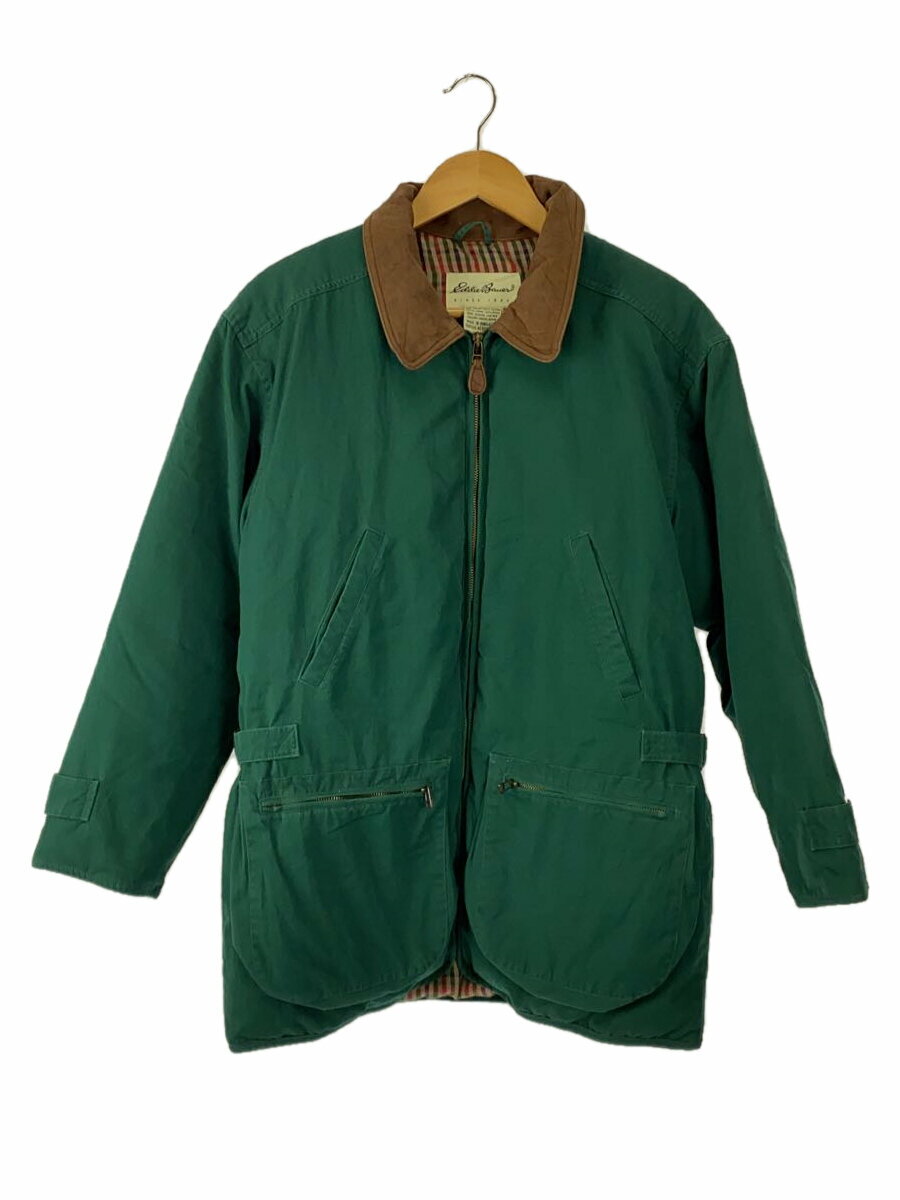 【中古】EDDIE BAUER◆ジャケット/S/コットン/GRN/無地【メンズウェア】