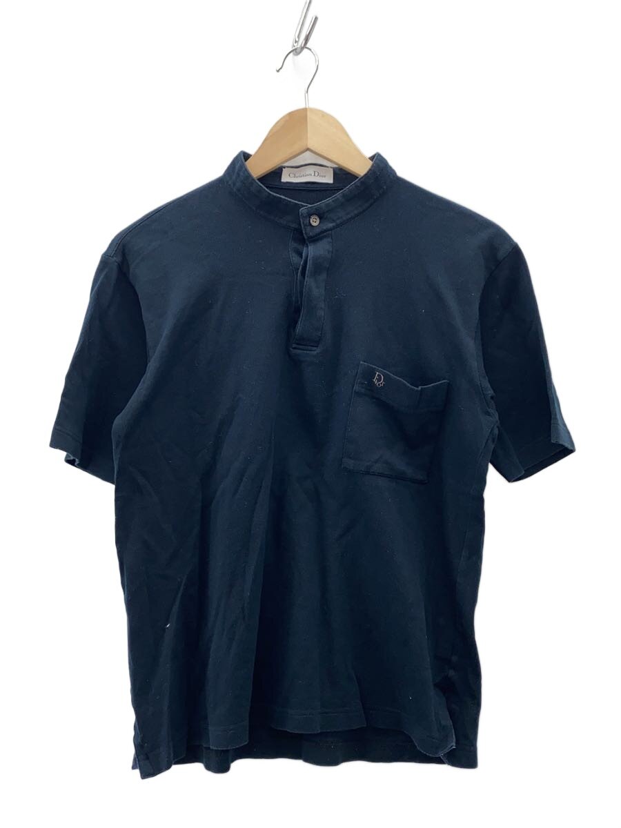 【中古】Christian Dior◆Tシャツ/M/コットン/BLK/ヘンリーネック/タイトT//【メンズウェア】