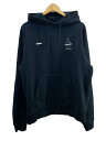 【中古】F.C.R.B.(F.C.Real Bristol)◆EMBLEM HOODIE/パーカー/M/コットン/BLK/無地/fcrb-210058【メンズウ...