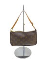 【中古】LOUIS VUITTON◆1)ポシェット・アクセソワール_モノグラム・キャンバス_BRW/PVC/BRW【バッグ】
