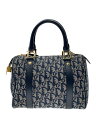 【中古】Christian Dior◆ボストンバッグ/キャンバス/NVY/総柄【バッグ】