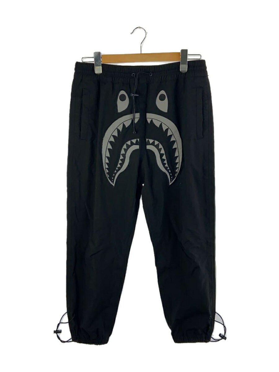 A BATHING APE◆SHARK LOUNGE PANT/ボトム/M/ポリエステル/BLK/001PTF201008X