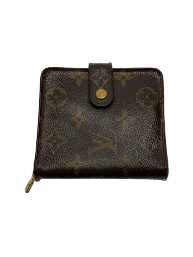 【中古】LOUIS VUITTON◆コンパクト・ジップ_モノグラム・キャンバス_BRW/PVC/BRW/レディース【服飾雑貨他】 【中古】LOUIS VUITTON◆コンパクト・ジップ_モノグラム・キャンバス_BRW/PVC/BRW/レディース【服飾雑貨他】