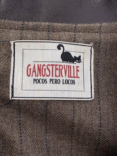 【中古】GANGSTERVILLE◆レザージャケット・ブルゾン/S/馬革/CML/無地//【メンズウェア】
