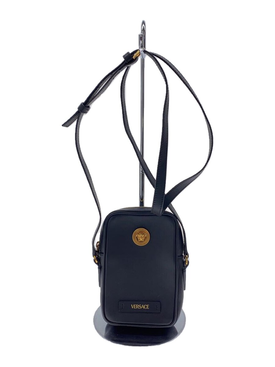 【中古】VERSACE◆ショルダーバッグ/BLK/無地【バッグ】
