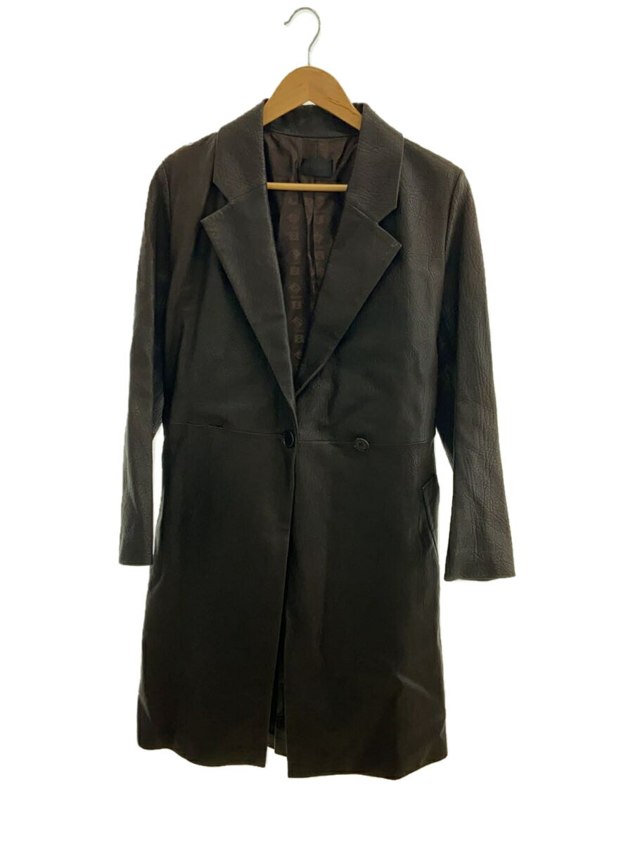 【中古】LOEWE◆コート/羊革/ブラウン【レディースウェア】