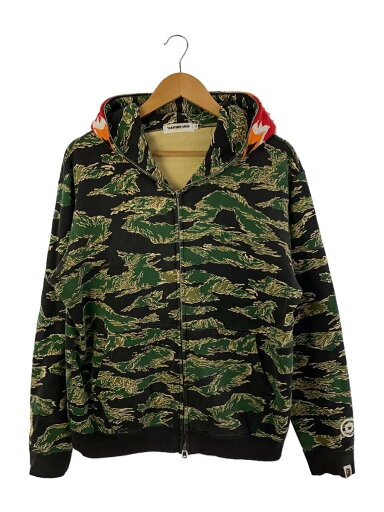 【中古】A BATHING APE◆ジップパーカー/M/コットン/KHK/カモフラ【メンズウェア】 【中古】A BATHING APE◆ジップパーカー/M/コットン/KHK/カモフラ【メンズウェア】