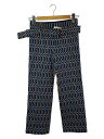 【中古】PRADA◆ボトム/36/ポリエステル/BLU/総柄/P282BH S191 1TOU【レディースウェア】