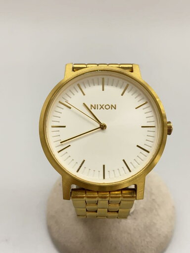 【中古】NIXON◆クォーツ腕時計/アナログ/--/WHT/GLD/the porter【服飾雑貨他】 【中古】NIXON◆クォーツ腕時計/アナログ/--/WHT/GLD/the porter【服飾雑貨他】