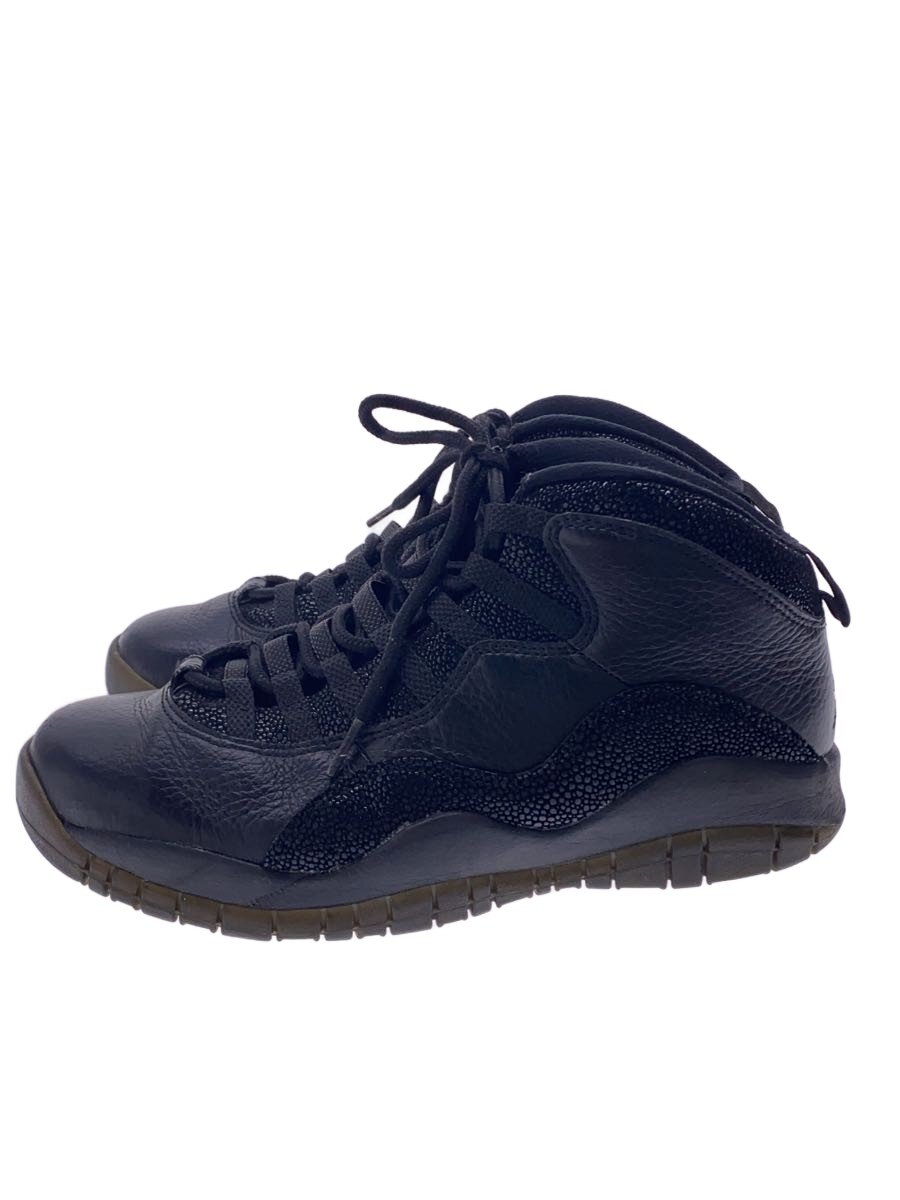 NIKE◆AIR JORDAN 10 RETRO OVO/エアジョーダンレトロ/ブラック/819955-030/27cm/B//