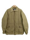 【中古】EDDIE BAUER◆50s頃/日の出タグ/ダウンジャケット/ベージュ/TALON【メンズウェア】