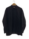 【中古】pierre cardin/長袖シャツ/M/ポリエステル/黒/無地【メンズウェア】