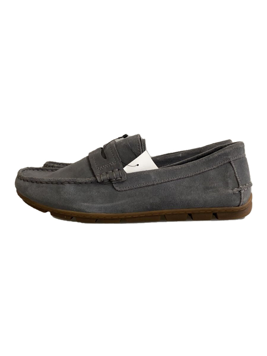 【中古】COACH◆ローファー/US10/GRY/スウェード/FG2053【シューズ】