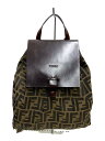 【中古】FENDI◆ズッカ/リュック/BRW【バッグ】