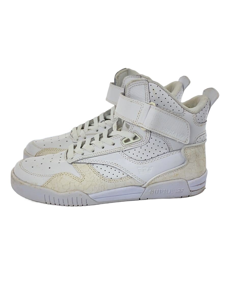 【中古】SUPRA◆ハイカットスニーカー/26cm/WHT/レザー/s02103【シューズ】