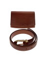 【中古】LOUIS VUITTON◆サンチュール・ティルシット_エピ_BRW/PVC/BRW/総柄【バッグ】