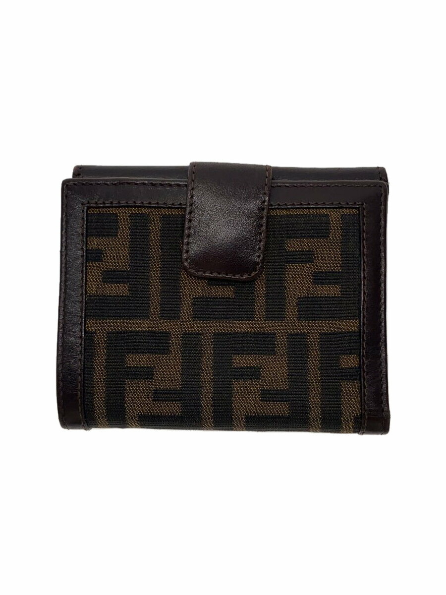 【中古】FENDI◆3つ折り財布/--/BRW/レディース/フェンディ【服飾雑貨他】