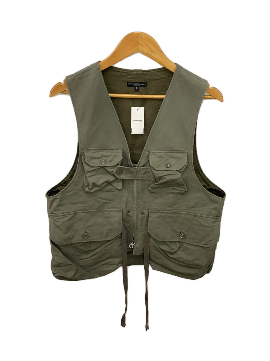 【中古】Engineered Garments Game Vest/ベスト/S/コットン/KHK/無地【メンズウェア】
