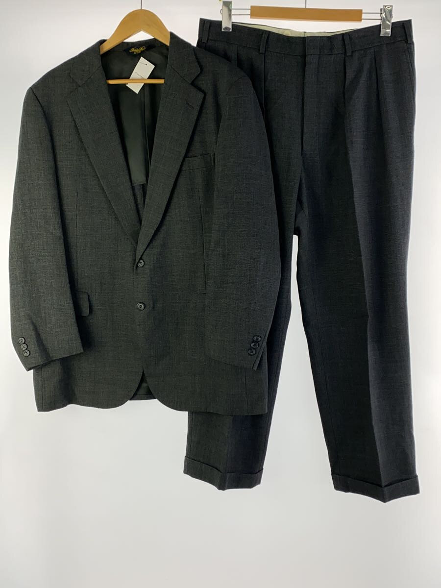 【中古】BROOKS BROTHERS◆セットアップ/3B/ウール/GRY/総柄【メンズウェア】