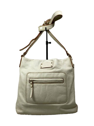 【中古】kate spade new york◆ショルダーバッグ/レザー/WHT/総柄【バッグ】 【中古】kate spade new york◆ショルダーバッグ/レザー/WHT/総柄【バッグ】
