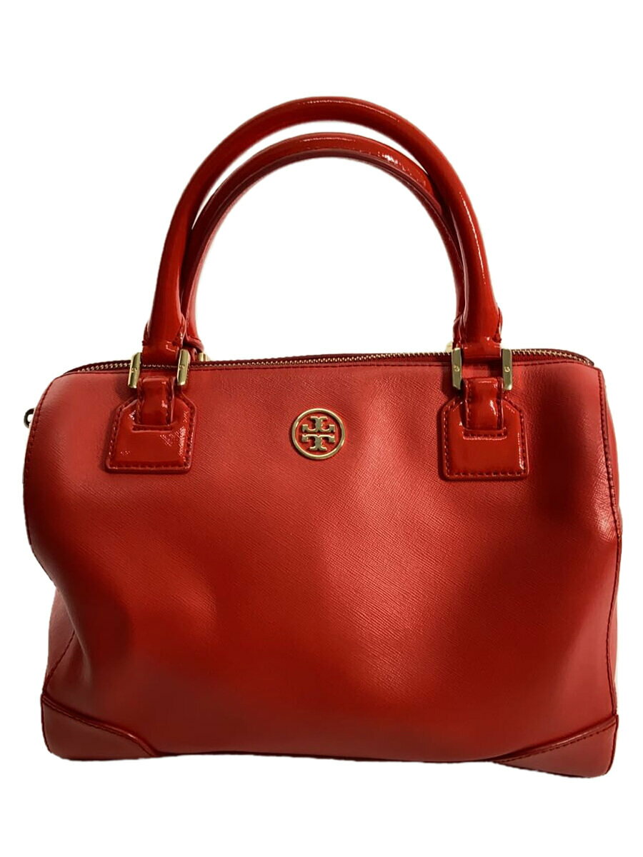 【中古】TORY BURCH◆トートバッグ/レザー/RED//【バッグ】
