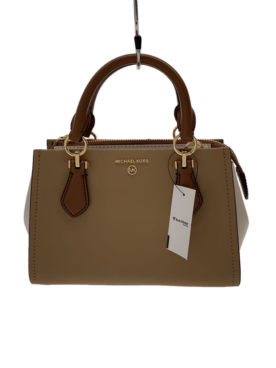 【中古】MICHAEL KORS◆ハンドバッグ/レザー/BRW/無地/32S2G6AC1T/ショルダー付【バッグ】