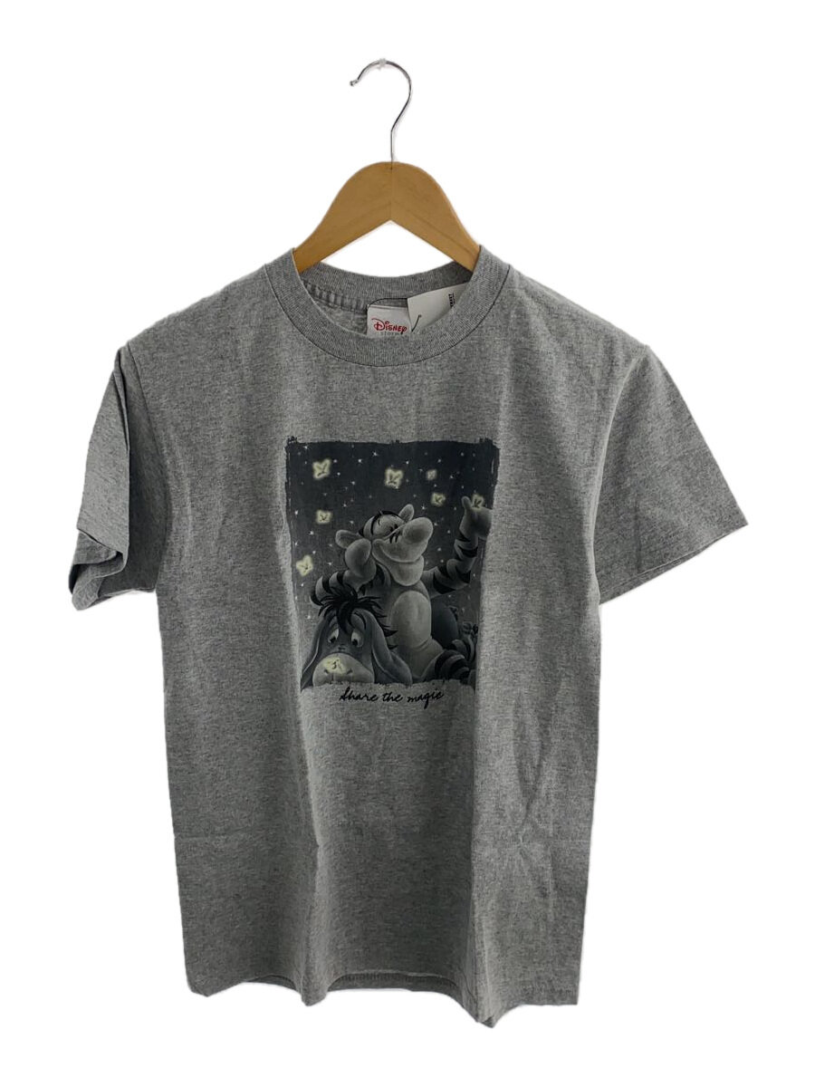 【中古】Disney◆Tシャツ/S/コットン/グレー【メンズウェア】
