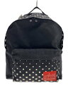 【中古】Manhattan Portage◆リュック/ナイロン/BLK/ドット【バッグ】