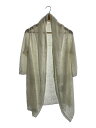 【中古】YOHJIYAMAMOTO+NOIR◆カーディガン(薄手)/2/リネン/WHT/NH-K05-380【レディースウェア】
