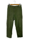【中古】US.ARMY◆ユーティリティトラウザー/ベイカーパンツ/--/コットン/KHK/100-83-C-0403【メンズウェア】