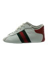 【中古】GUCCI◆キッズ靴/19cm/スニーカー/レザー/WHT【キッズ】