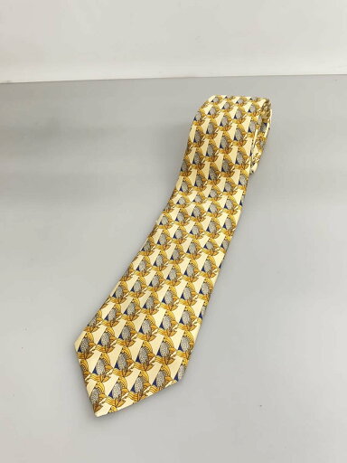 【中古】LANVIN◆ネクタイ/--/YLW/総柄/メンズ【服飾雑貨他】 【中古】LANVIN◆ネクタイ/--/YLW/総柄/メンズ【服飾雑貨他】