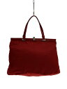 【中古】PRADA◆トートバッグ/ナイロン/RED/無地【バッグ】