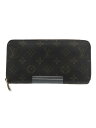 【中古】LOUIS VUITTON◆ジッピー・ウォレット_モノグラム_BRW/PVC/BRW/総柄/レディース【服飾雑貨他】